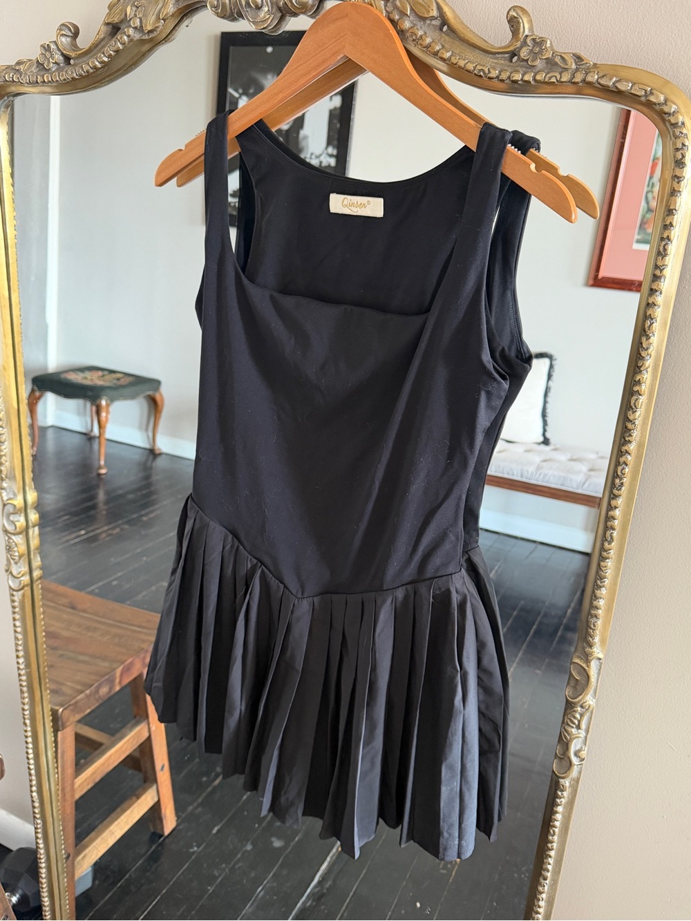 Black Tennis Dress with Shorts
